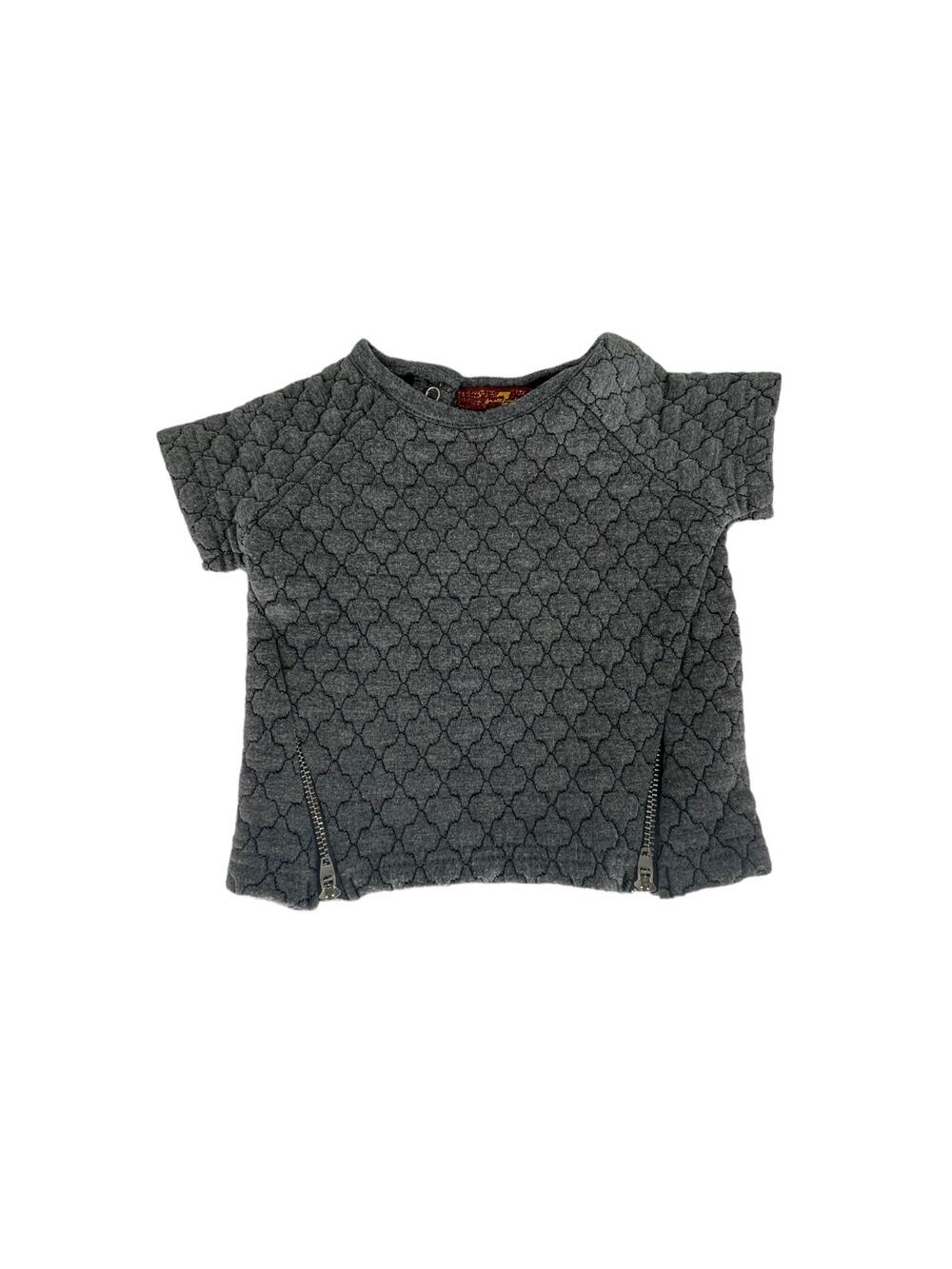 7FAM 7 For All Mankind Gray Quilted Short Sleeve Top Baby Boys
